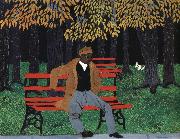 Horace pippin Man on a Bench oil painting artist